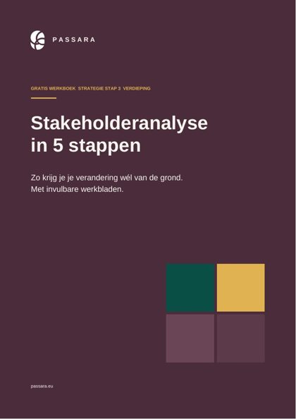 Voorkant werkboek Stakeholderanalyse in 5 stappen