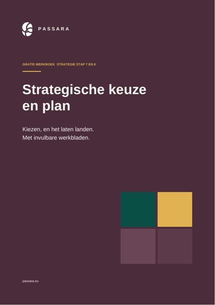 Voorkant werkboek Strategische keuze en plan